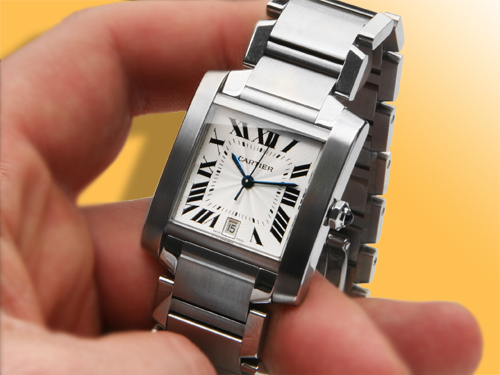 Cartier Tank Francaise Large Model Stainless Steel Watch
