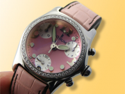 Corum Bubble Ladies Chronograph Diamonds Stainless Steel Watch