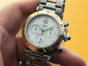  Cartier Pasha de Cartier 18K Yellow Gold / Steel Automatic Chronograph Watch