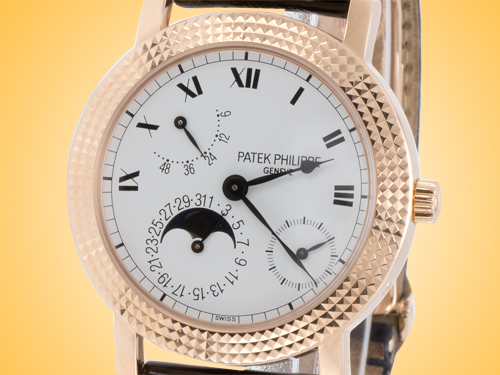 Patek Philippe Complications men's watch in 18k rose gold, self-winding.