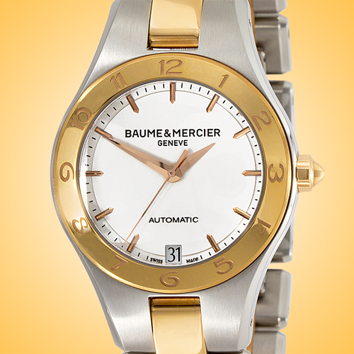 Baume & Mercier Linea Automatic Rose Gold Cap and Stainless Steel Ladies Watch MOA10073
