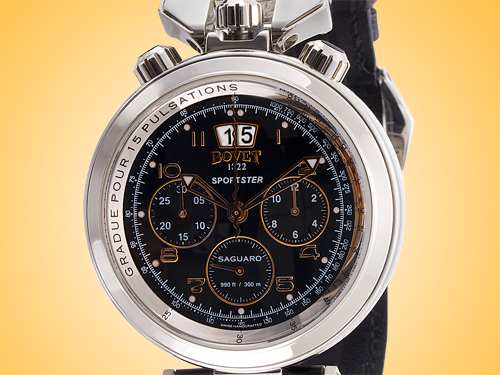Bovet Sportster Saguaro Big Date Chronograph Automatic Stainless Steel Mens Watch Model: SP0400