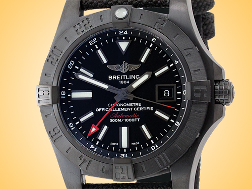 Breitling Avenger II GMT Automatic Blacksteel Men's Watch M3239010/BF04-109W 