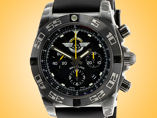 Breitling Chronomat 44 Jet Team Automatic Chronograph Blacksteel Mens Watch MB01109L/BD48-153S