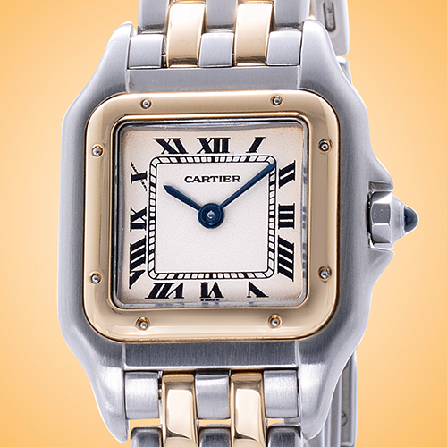 Cartier Panth�re Small Size Quartz 18K Yellow Gold / Steel Ladies Watch W25029B6