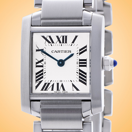  Cartier Tank Francaise Quartz Stainless Steel Ladies Watch W51008Q3