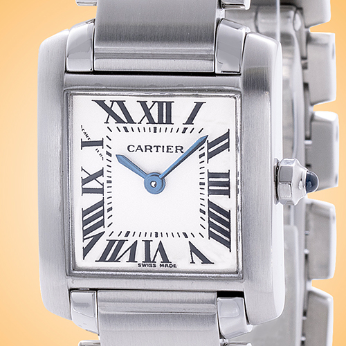  Cartier Tank Francaise Quartz Stainless Steel Ladies Watch W51008Q3