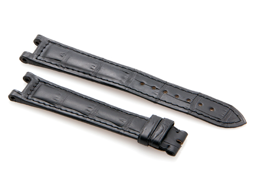 Cartier Black-Colored Matte Finish Alligator Skin Strap 111 x 81 mm