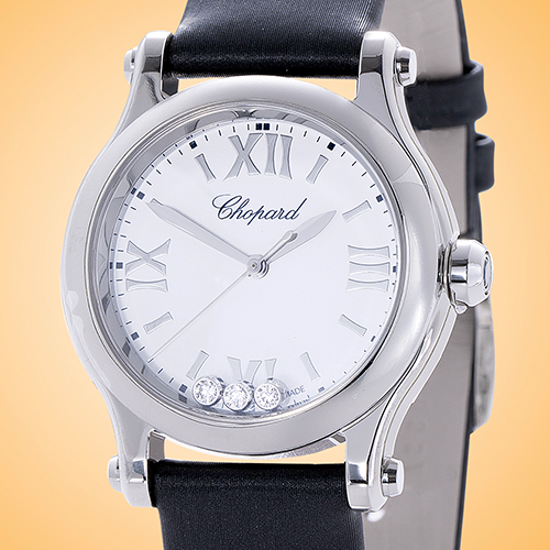 Chopard Happy Sport Quartz Stainless Steel Diamonds Ladies Watch 278590-3001S