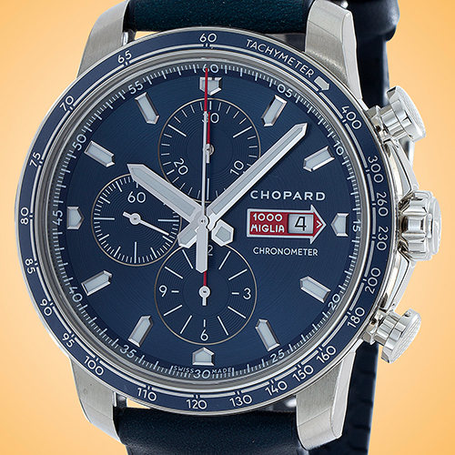 Chopard Mille Miglia GTS Azzurro Automatic Chronograph Stainless Steel Mens Watch 168571-3007