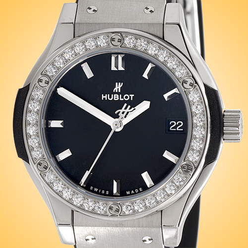 Hublot Classic Fusion 33 mm Ladies Quartz Titanium Watch 581.NX.1171.RX.1104
