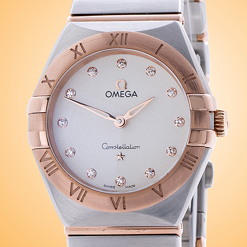 Omega Constellation Quartz Stainless Steel / 18K Sedna Gold Ladies Watch 131.20.28.60.52.001
