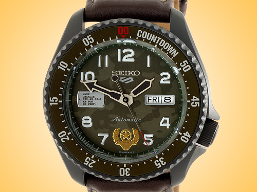 Seiko 5 X Street Fighter Limited Edition Guile Automatic PVD-coated Stainless Steel Watch SRPF21K1