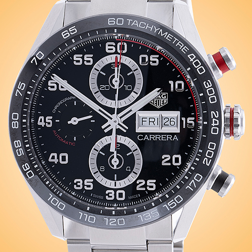 TAG Heuer Carrera Automatic Chronograph Stainless Steel Mens Watch CBN2A1AA.BA0643