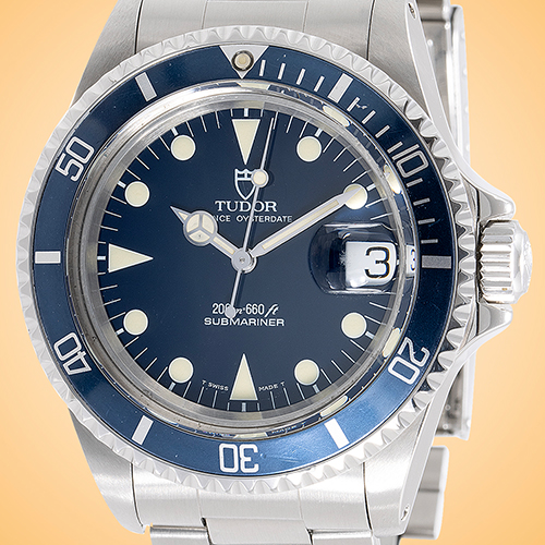 Tudor Submariner Automatic Stainless Steel Blue Dial Vintage Men's Watch 79090