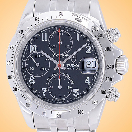 Tudor Chrono Time Tiger Prince Oysterdate Automatic Chronograph Stainless Steel Men's Watch 79280P