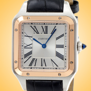 Cartier Santos-Dumont Quartz Rose Gold and Stainless Steel Unisex Watch W2SA0011