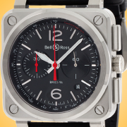 Bell & Ross Aviation Automatic Chronograph Stainless Steel Men’s Watch BR0394-BLC-ST/SCA
