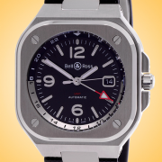 Bell & Ross BR 05 GMT Automatic Stainless Steel Mens Watch BR05G-BL-ST/SRB