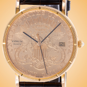 Corum Twenty Dollar American Double Eagle Coin Quartz Yellow Gold Watch