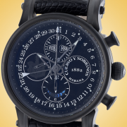 Cuervo Y Sobrinos "Pirata" Caribeno Barbanegra Complete Calendar Automatic Chronograph Men's Watch 3051.5BB